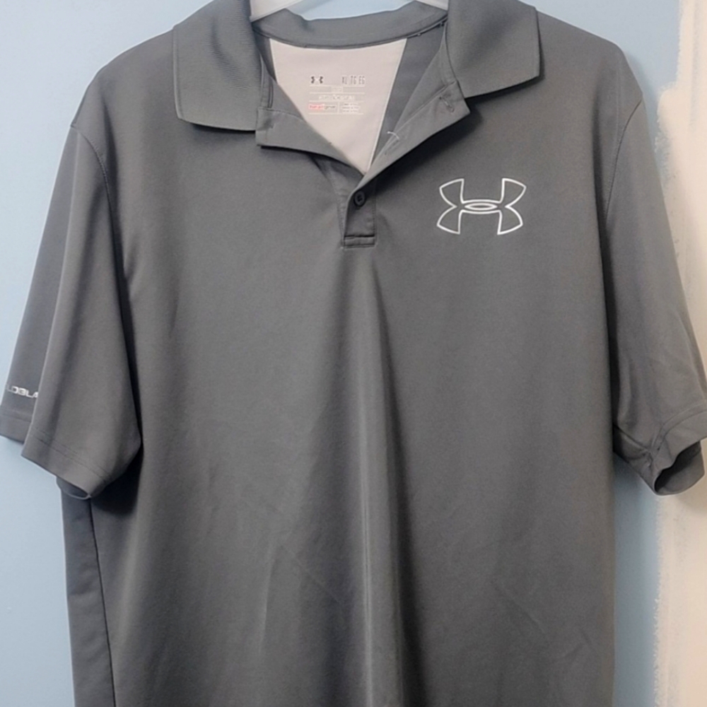 Gray Under Armour polo